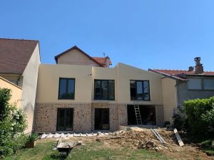 Construction en cours d'une maison