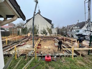 Chantier d'une maison en construction